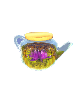 Transparent Blooming Teapot