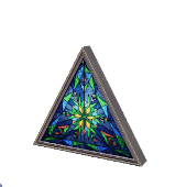 Triangular Stained Glass Window