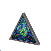 Vidriera triangular