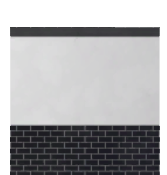 Muro de medio ladrillo blanco y negro