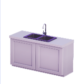 White Double-Basin Sink