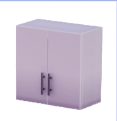 Armario superior blanco de dos puertas
