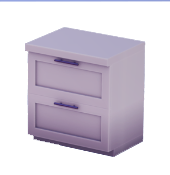 White Double-Drawer Counter