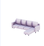 Sofá L blanco