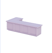 Mostrador de cocina L blanco