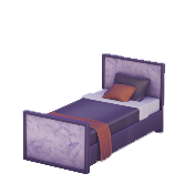 Cama individual de mármol blanco