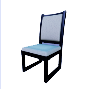 Silla de comedor moderna blanca