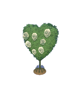 White Rose Heart Tree
