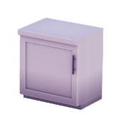 White Single-Door Counter - Right Handle