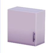 Armario superior blanco de una puerta - Tirador derecho