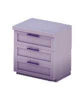 White Triple-Drawer Counter