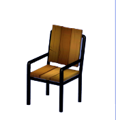 Asiento de tablones de madera