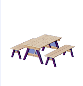 Mesa de picnic de madera