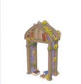 Yellow Floral Book Arch