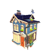 Blue Gablefront House