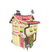 White Gablefront House