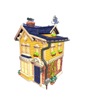 Yellow Gablefront House