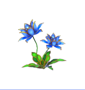 Blue Glass-Like Flowers