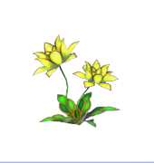 Green Glass-Like Flowers